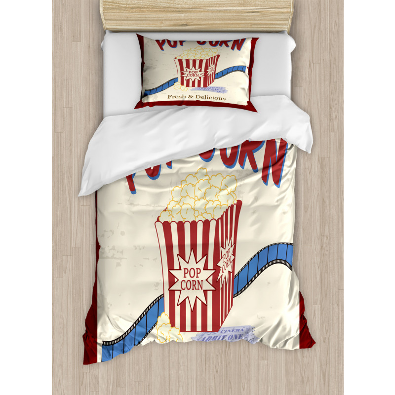 Pop Corn Tickets Duvet Cover Set