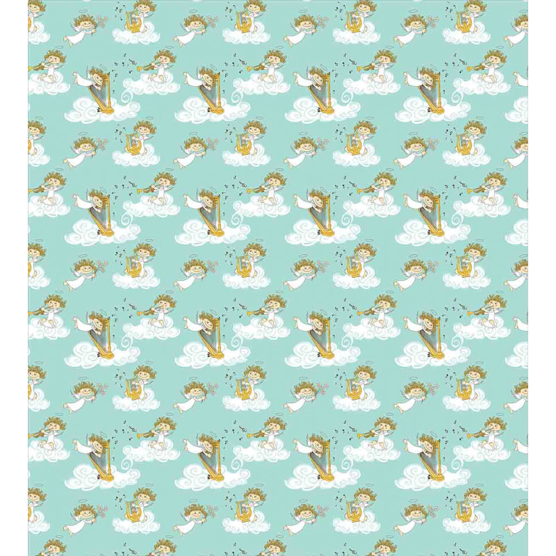 Playing Harp in the Sky Duvet Cover Set