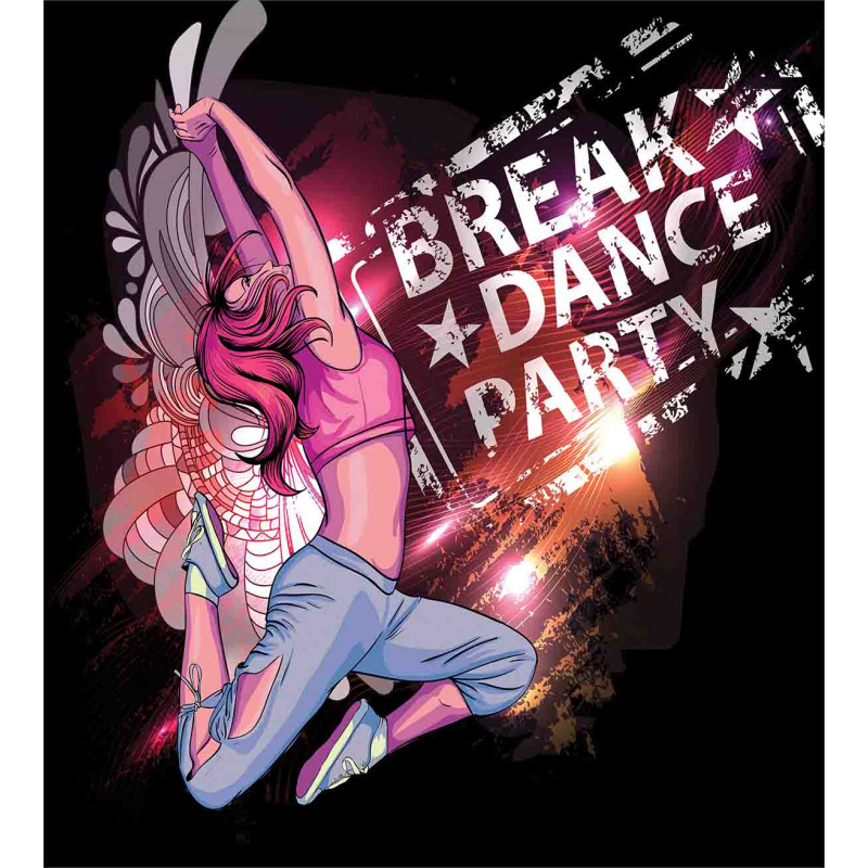 Break Dance Party Theme Duvet Cover Set