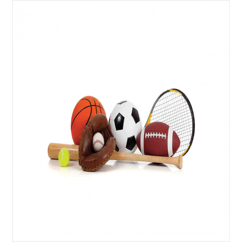 Assorted Sports Equipment Duvet Cover Set