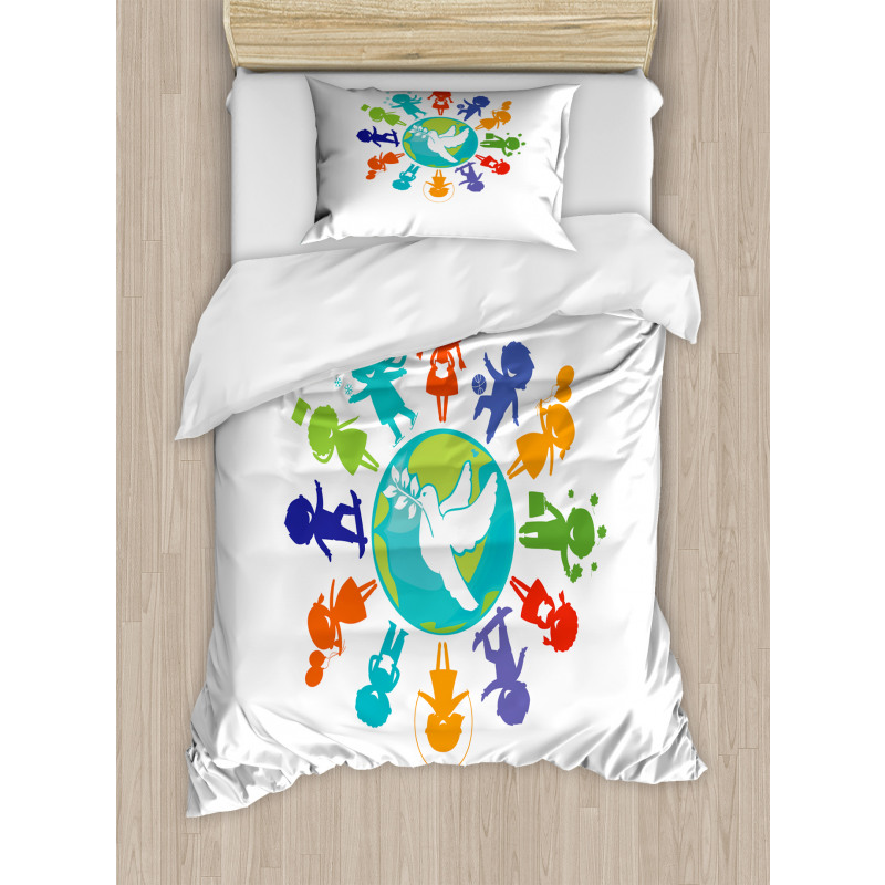 Children Pigeon Planet Duvet Cover Set