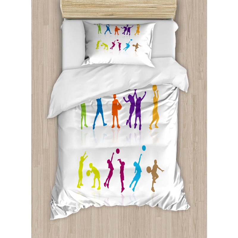 Colorful Kids Basketball Duvet Cover Set