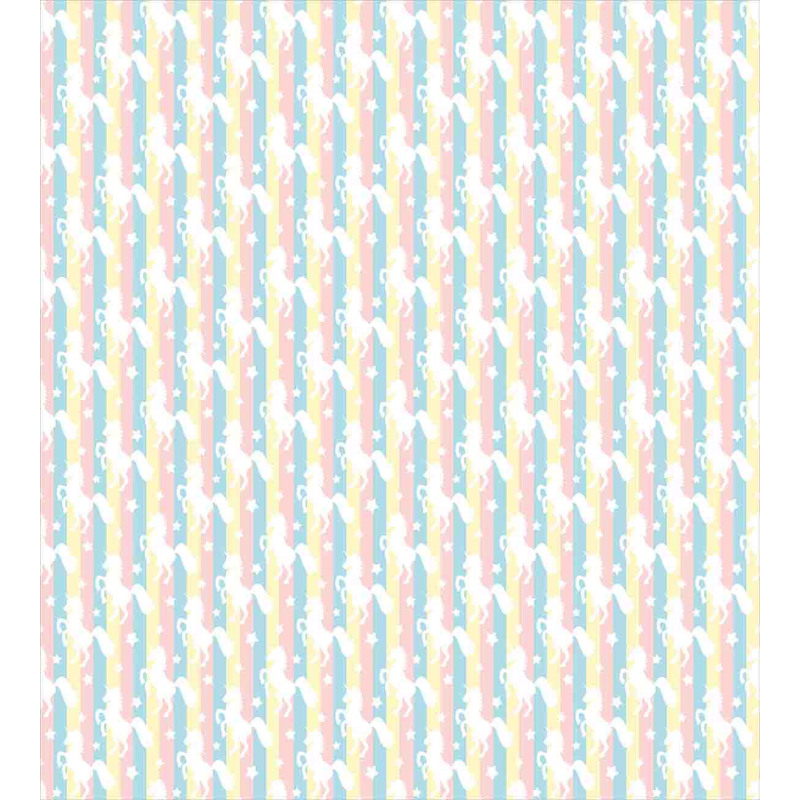 Pastel Stripes Stars Duvet Cover Set
