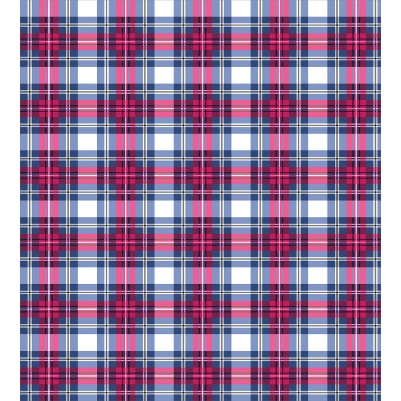 Pink and Blue Tartan Duvet Cover Set