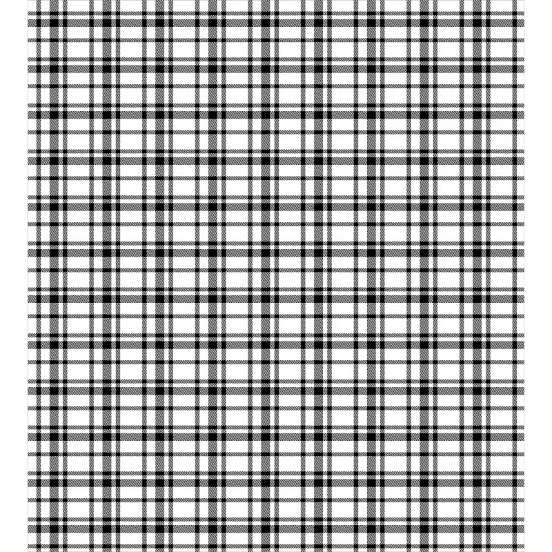 Black and White Grid Duvet Cover Set