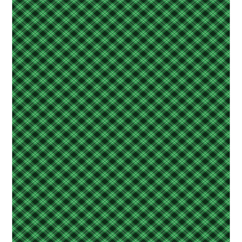 Diagonal Tartan Green Duvet Cover Set