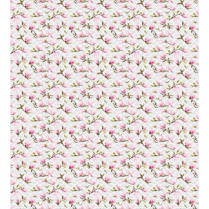 Magnolia Flower Pattern Duvet Cover Set