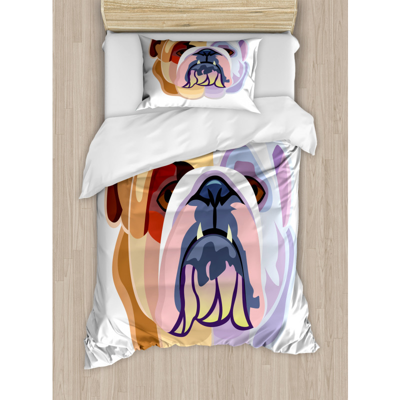 Abstract Dog Duvet Cover Set