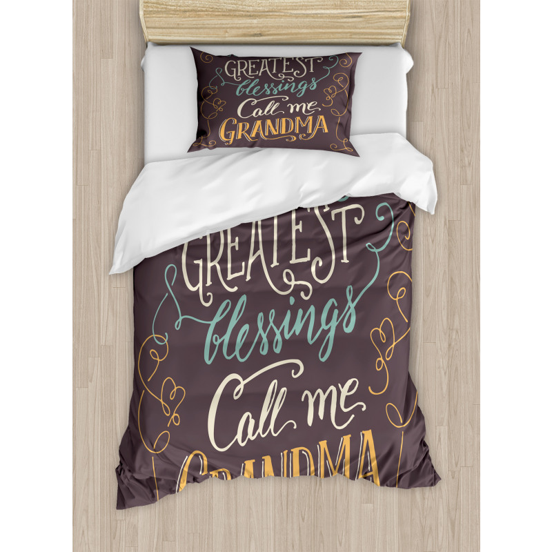 Greatest Words Duvet Cover Set