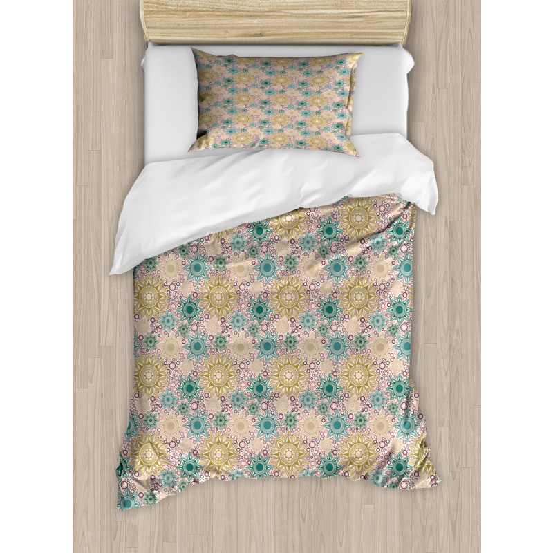 Oriental Floral Pattern Duvet Cover Set