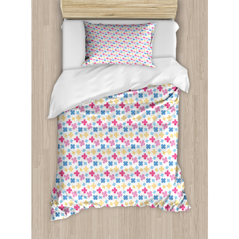 Sketchy Colorful Daisy Duvet Cover Set