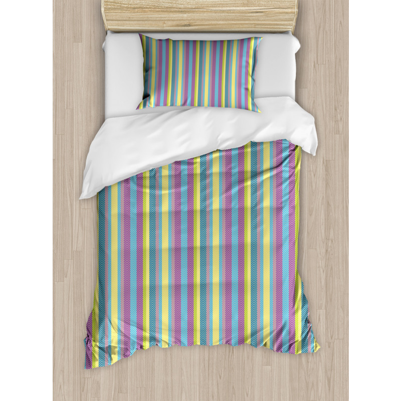 Colorful Zigzag Lines Duvet Cover Set