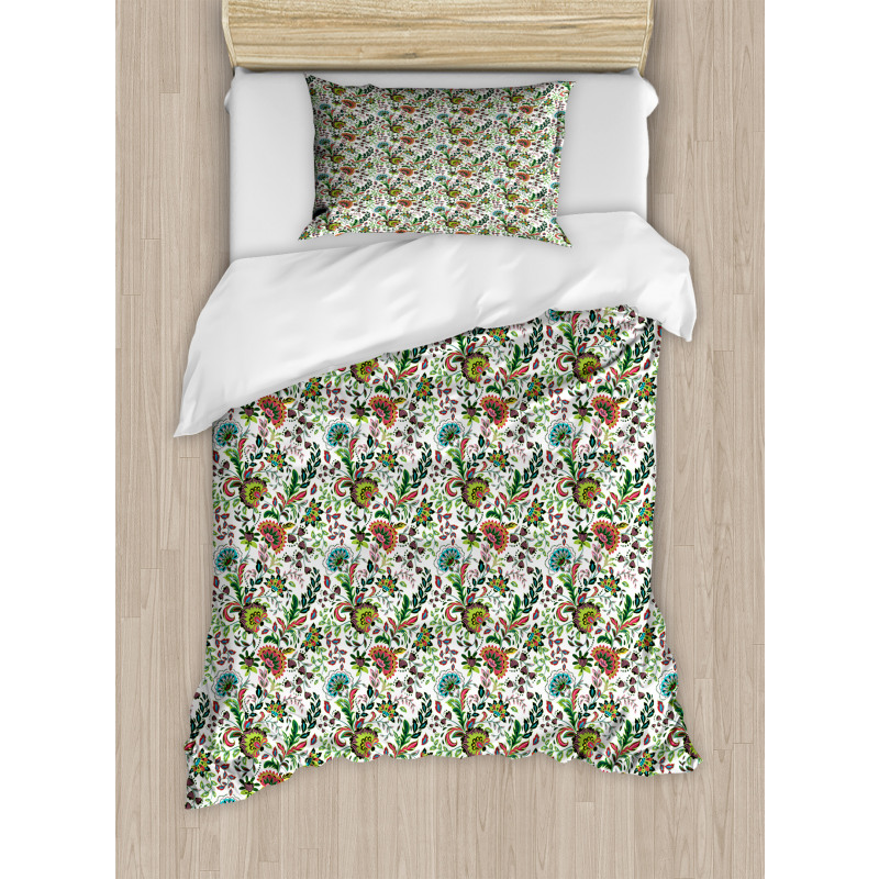 Foliage Leaf Spring Season Duvet Cover Set