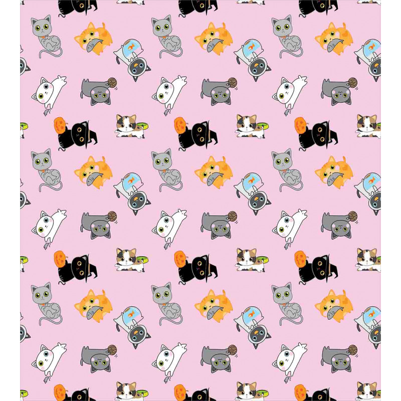 Colorful Baby Kittens Duvet Cover Set