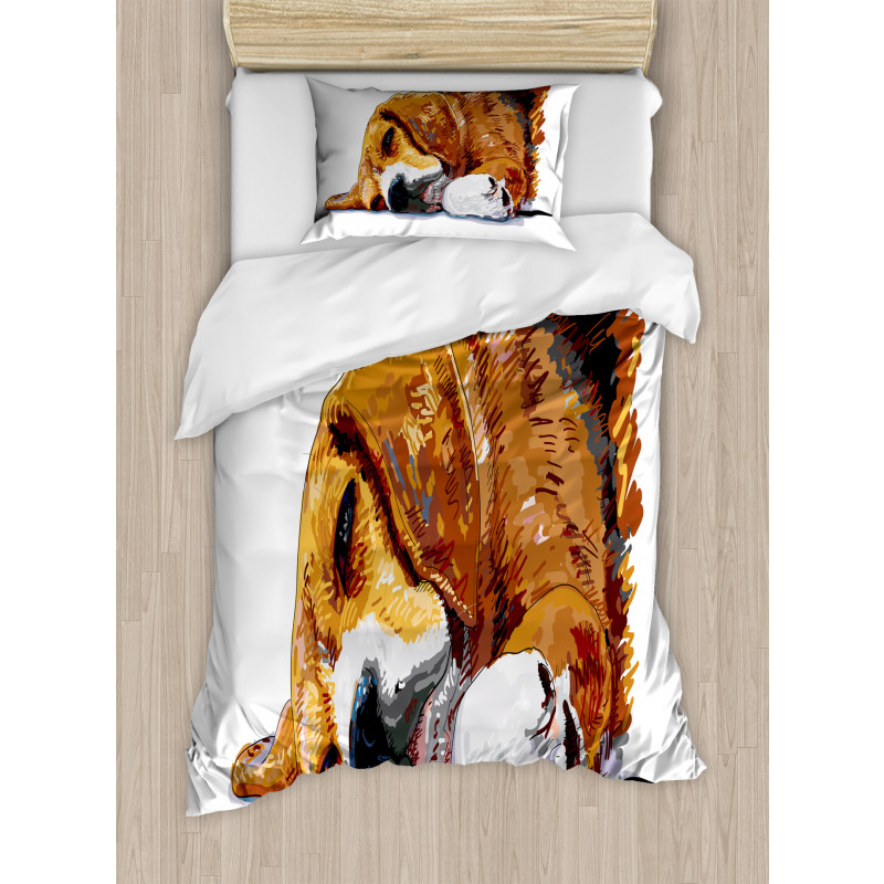 Sleeping Puppy Duvet Cover Set