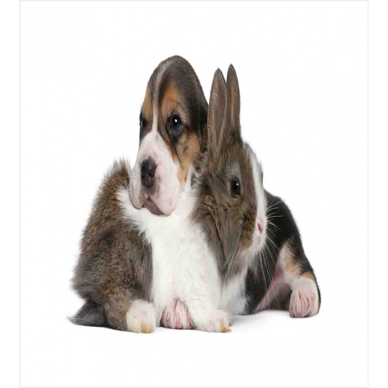 Rabbit Puppy Pet Friends Duvet Cover Set