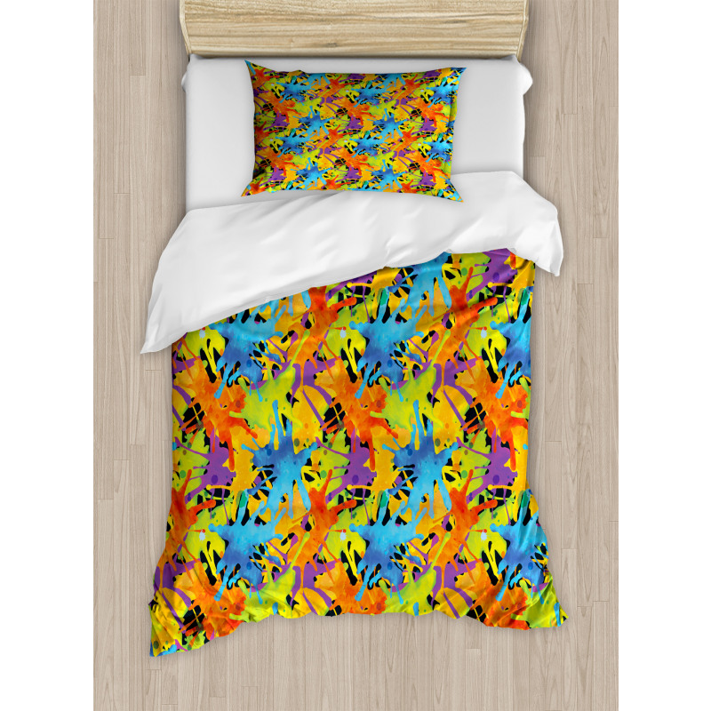 Color Splashes Funky Duvet Cover Set