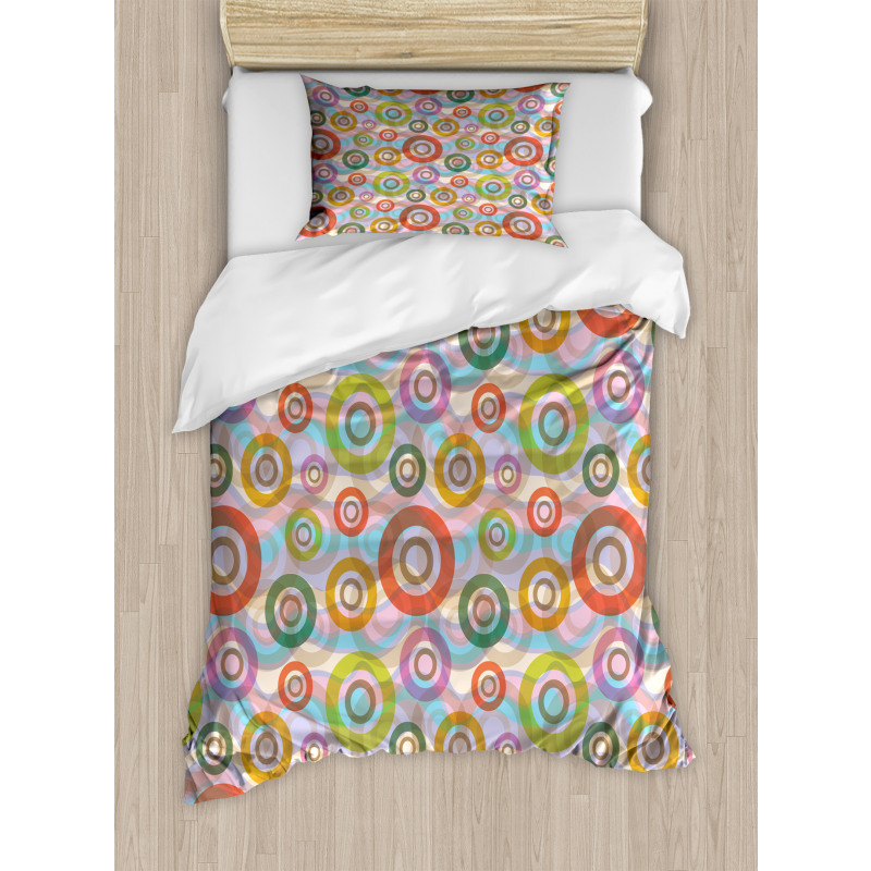 Hippie Colorful Circles Duvet Cover Set