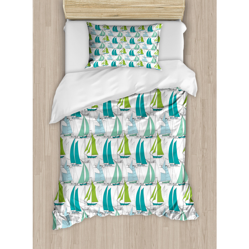 Sailing Boat Theme Duvet Cover Set