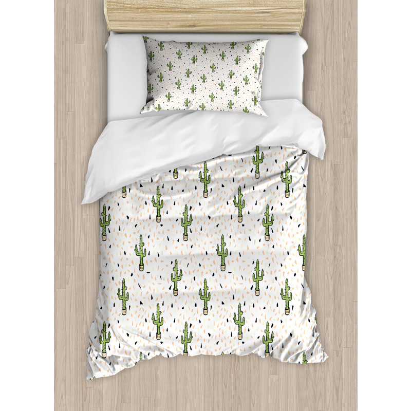 Cactus Plants in Pots Duvet Cover Set