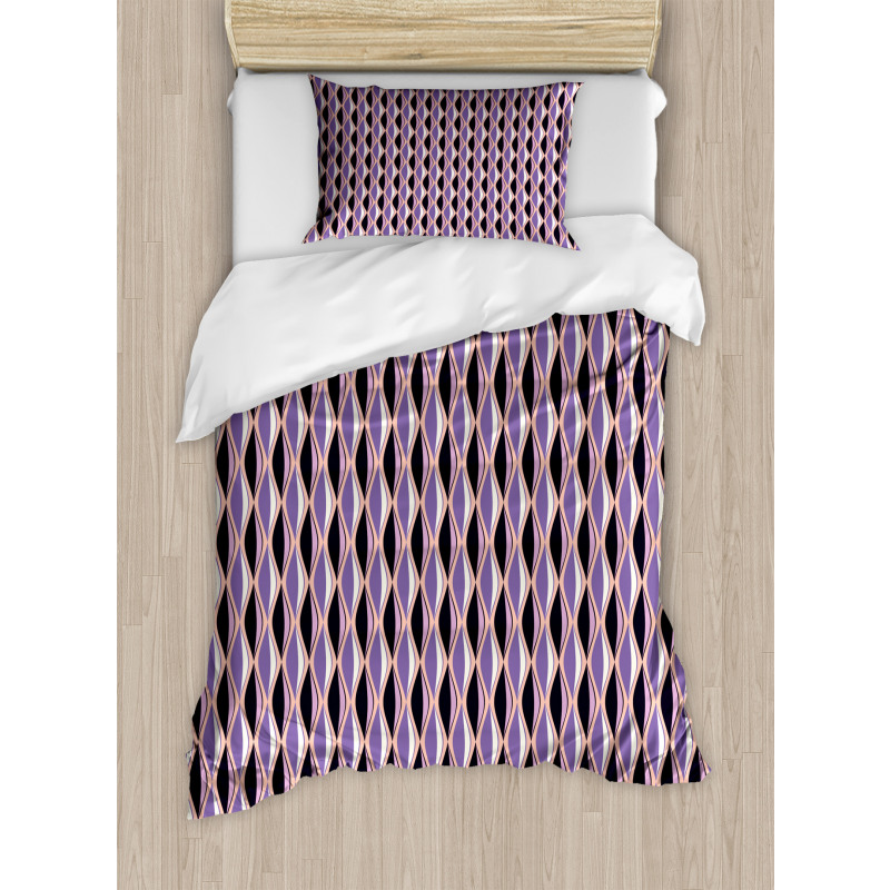 Vertical Wavy Lines Duvet Cover Set