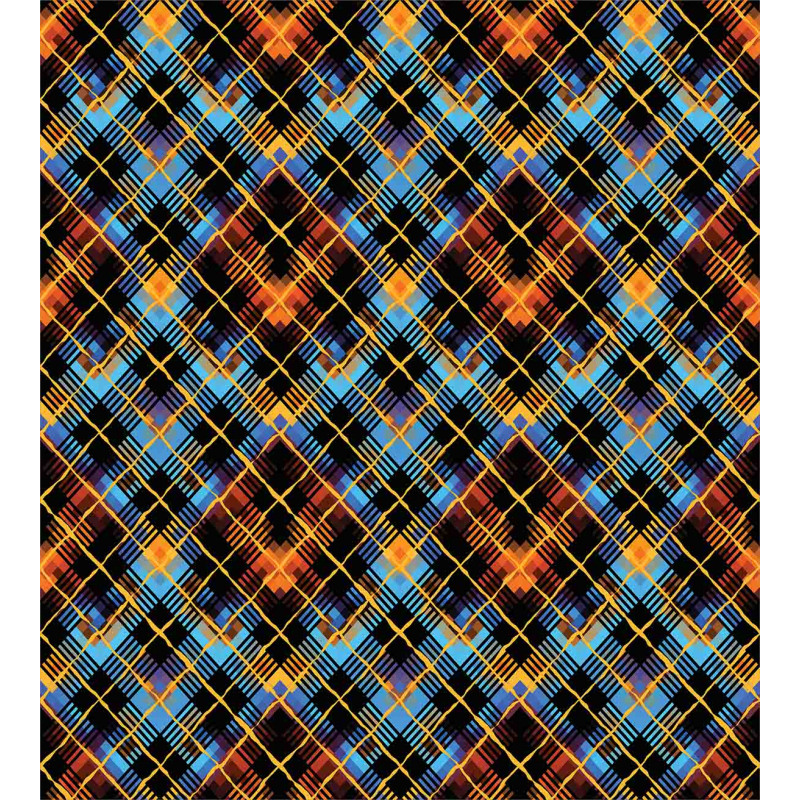 Modern Geometric Tartan Duvet Cover Set