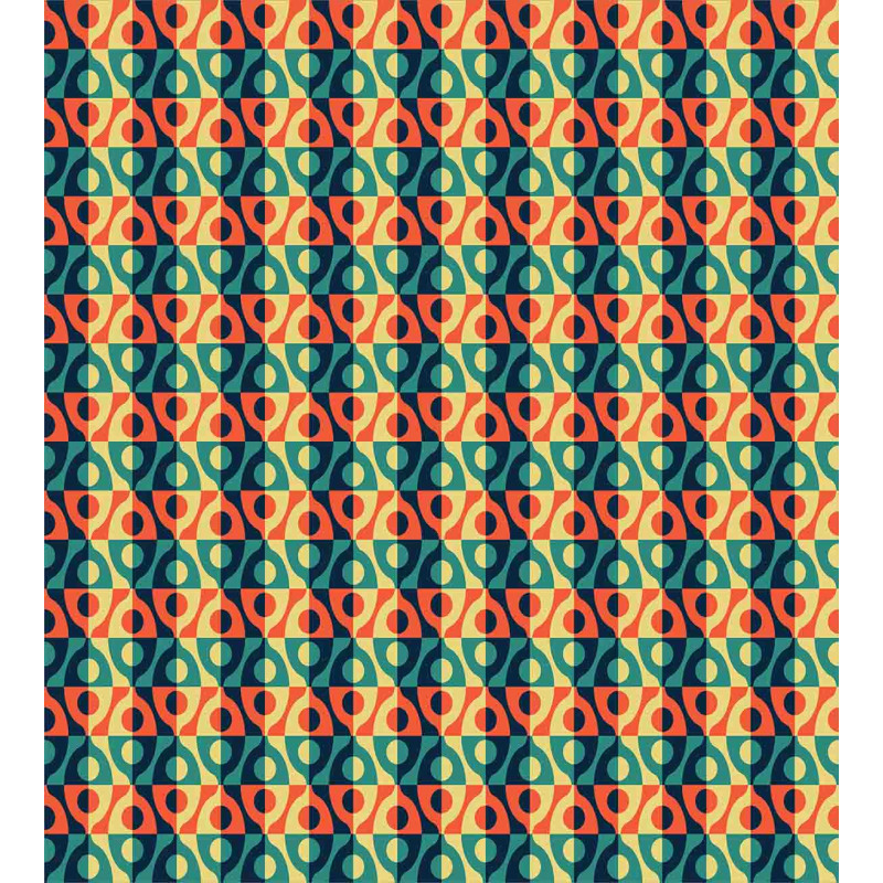 Grid Style Square Pattern Duvet Cover Set