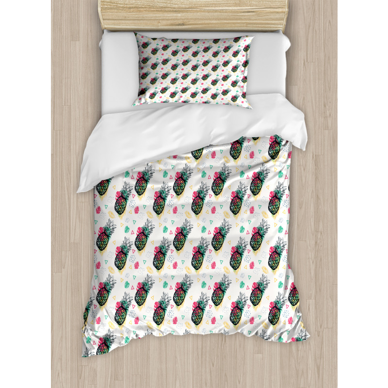 Sketch Style Fruits Duvet Cover Set