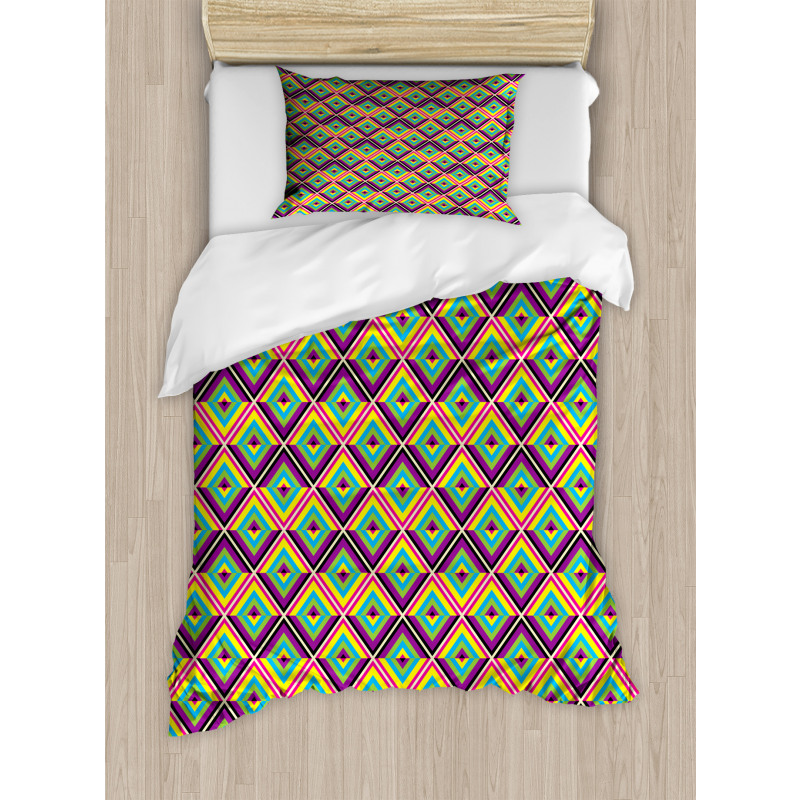 Rhombus Composition Duvet Cover Set