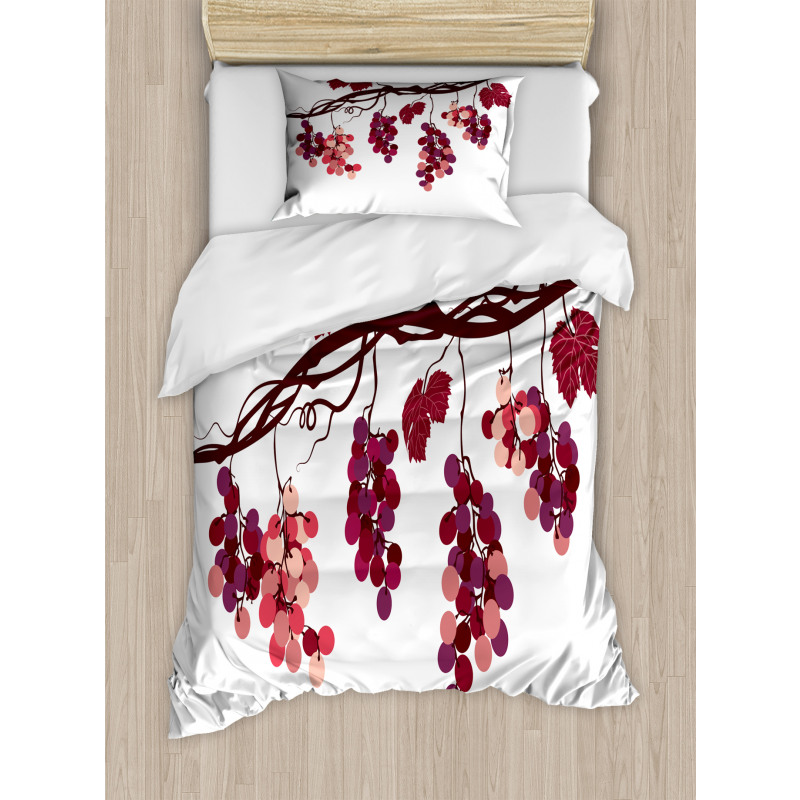 Vine Colorful Grapes Duvet Cover Set