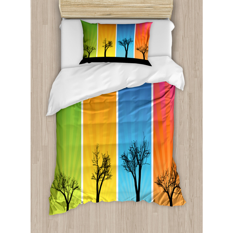 Colorful Banners Autumn Duvet Cover Set