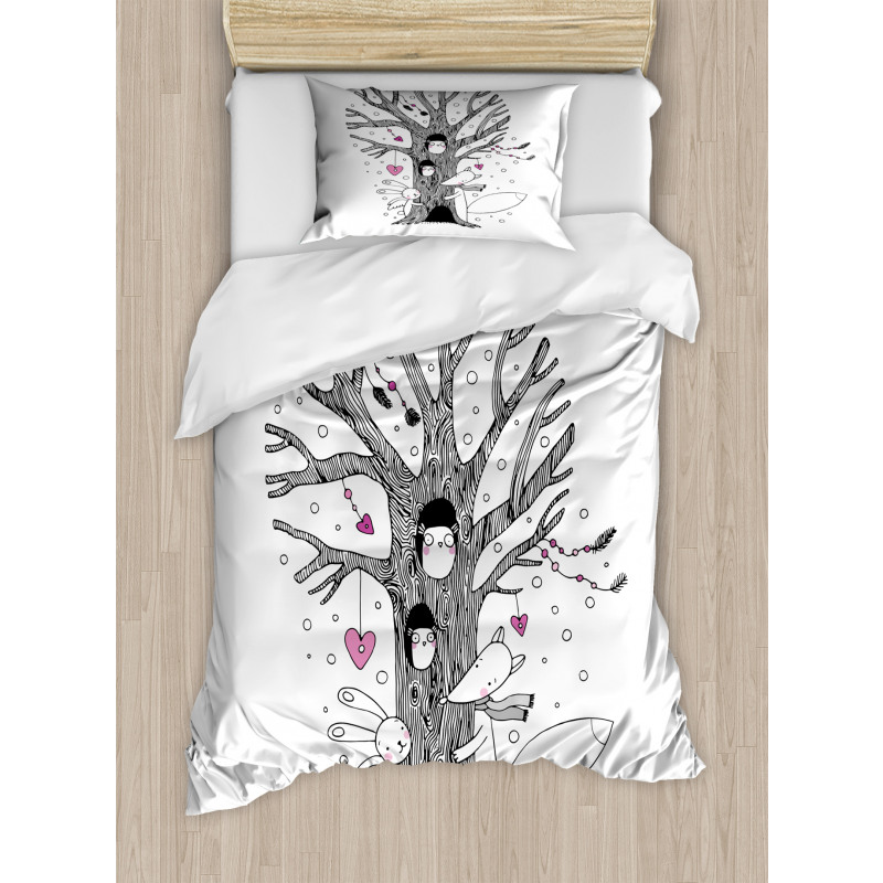 Tree Playing Children Duvet Cover Set