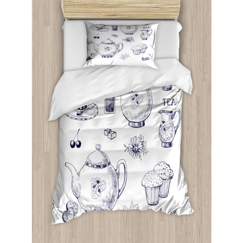 Teapots and Cups Duvet Cover Set