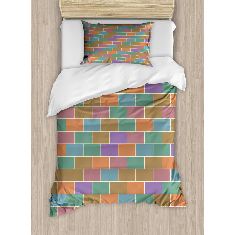 Vintage Brick Wall Duvet Cover Set