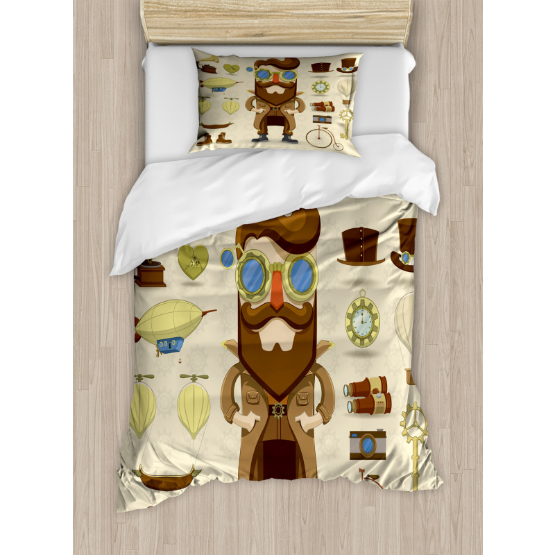 Hipster Gentleman Duvet Cover Set