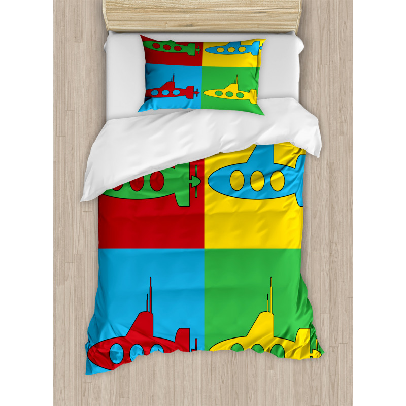 Pop Art Vessel Frames Duvet Cover Set