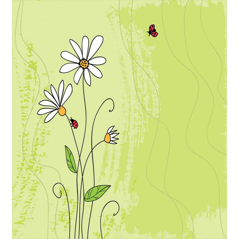 Chamomile Ladybugs Art Duvet Cover Set