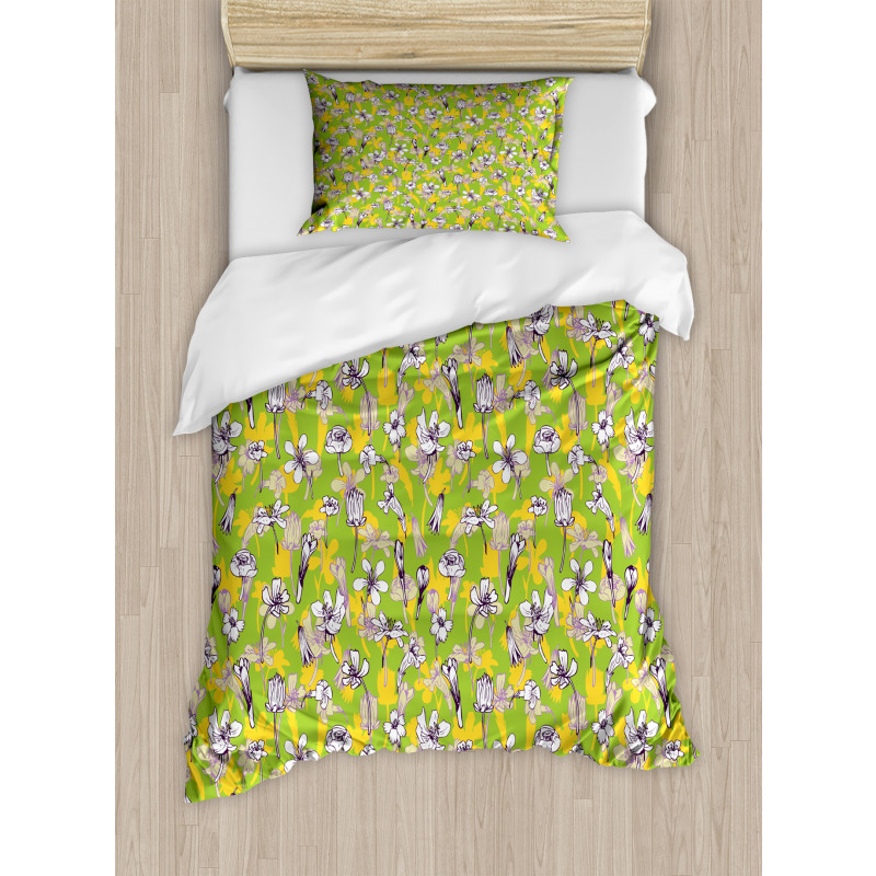 Herbs Blossoms Field Duvet Cover Set