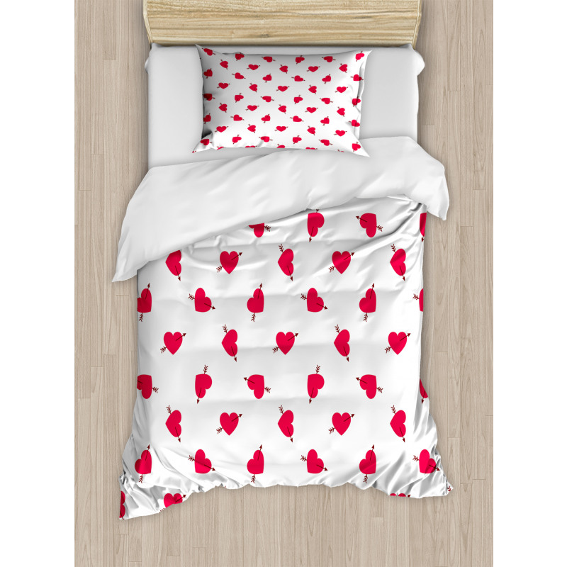 Cartoon Hearts Love Duvet Cover Set