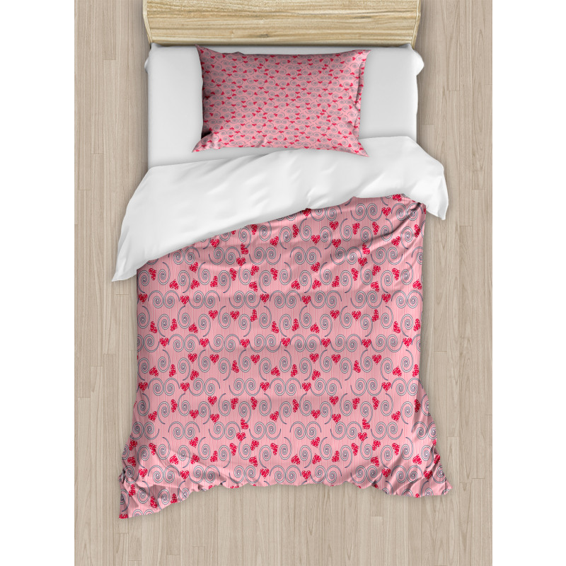 Hearts and Swirls Duvet Cover Set