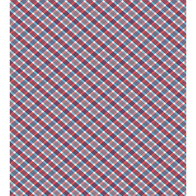 Checkered Diagonal Lines Duvet Cover Set