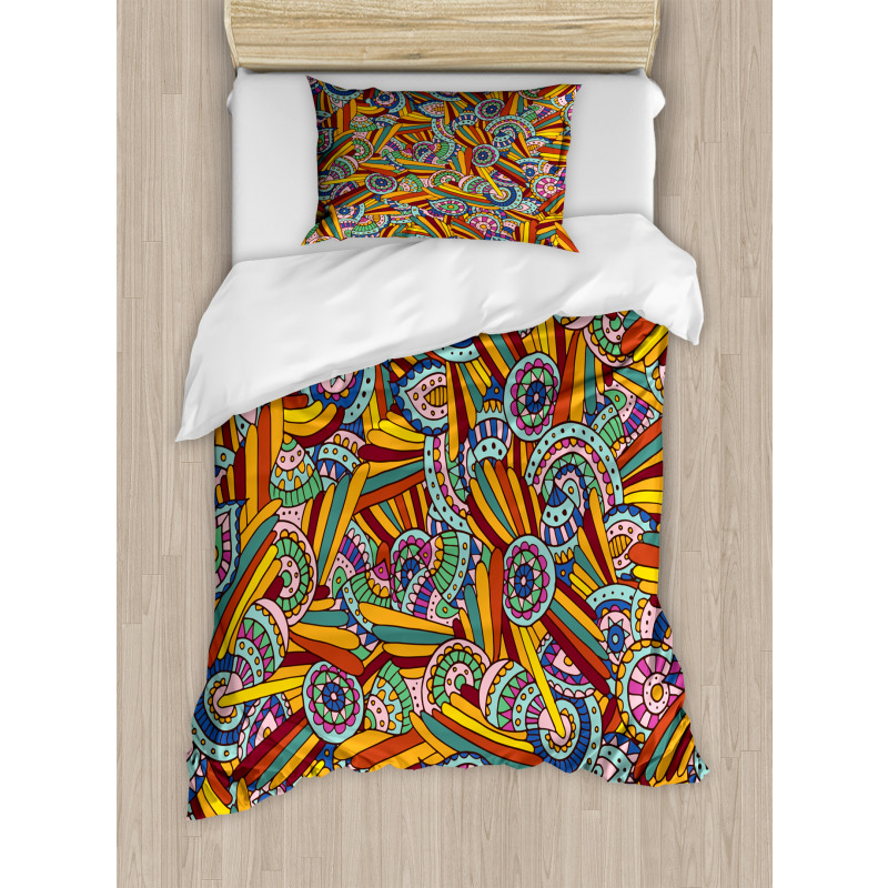 Funky Hippie Folk Duvet Cover Set