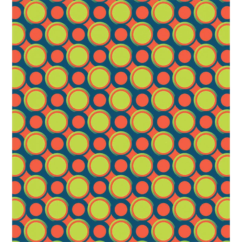 Orange and Green Circles Duvet Cover Set