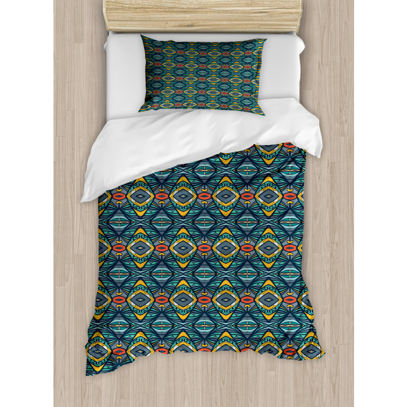 Folk Influences Ornaments Duvet Cover Set