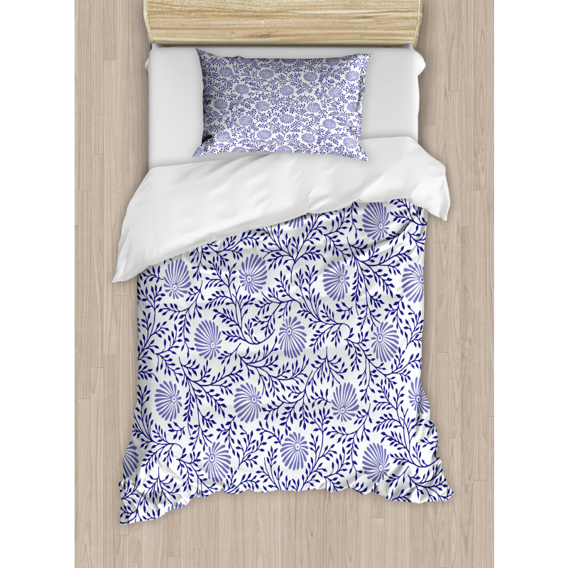 Japanese Bluebell Motif Duvet Cover Set