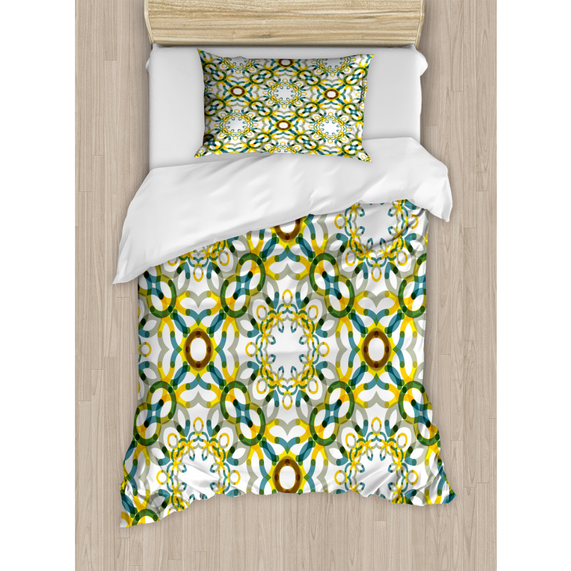 Geometric Lace Pattern Duvet Cover Set