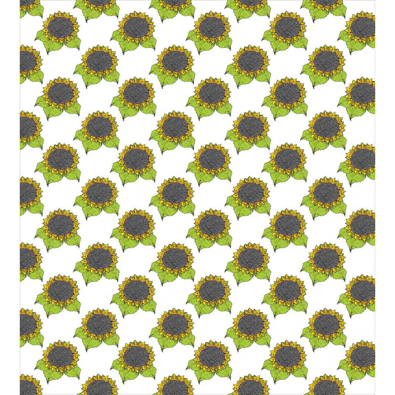 Spring Sunflower Sketch Duvet Cover Set