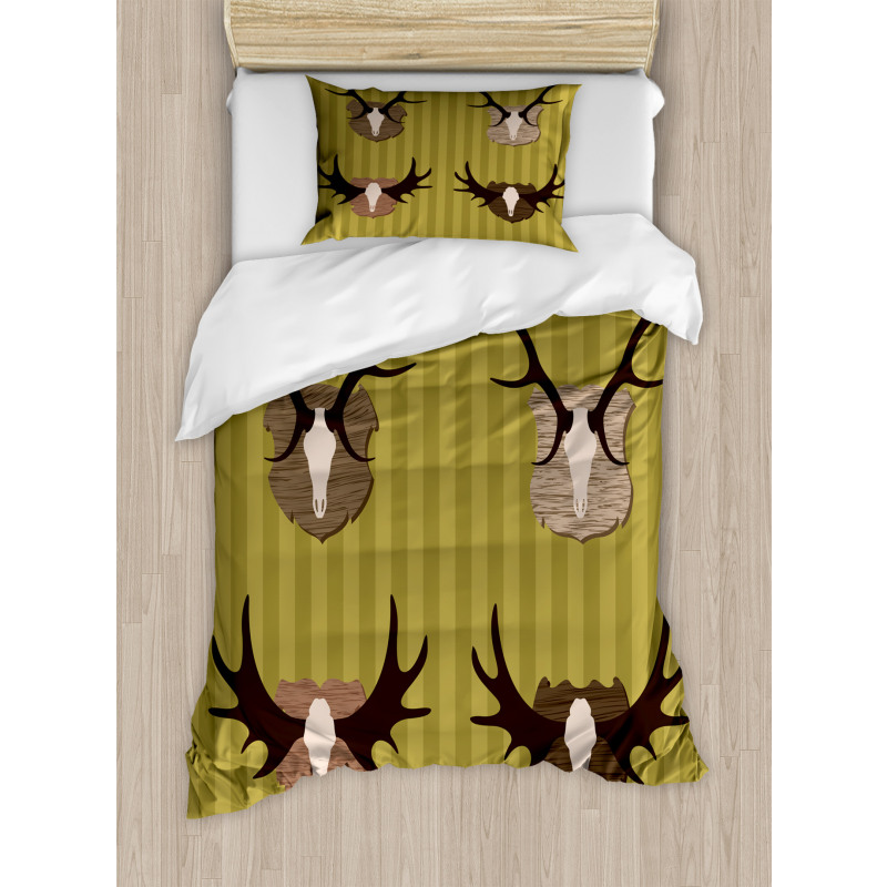 Deer Mous Horns Trophy Duvet Cover Set