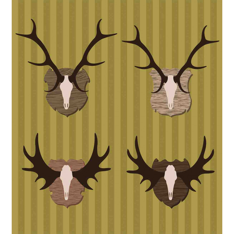 Deer Mous Horns Trophy Duvet Cover Set