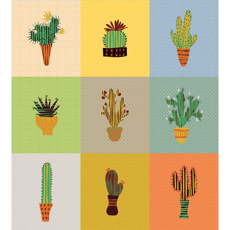 Botanical Cactus Flower Duvet Cover Set